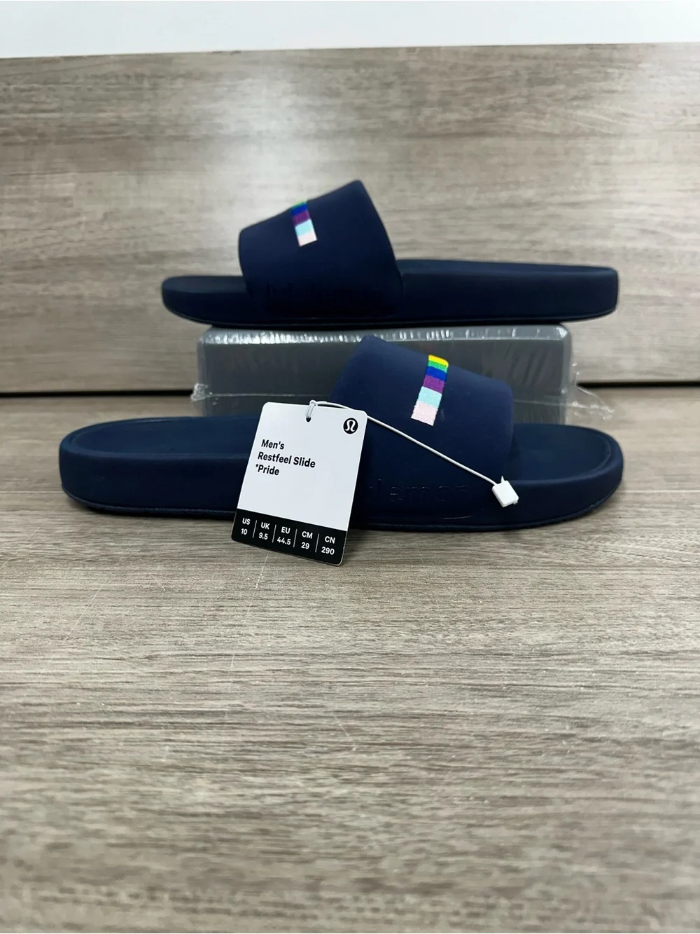 Lululemon MEN Restfeel slide PRIDE Size 10- NWT